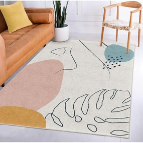 Covor crem lavabil 80x150 cm Abstract Shapes – Mila Home