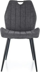 Scaun ARCO, gri inchis/negru, stofa clasica - Brego 18/metal, 51x43x91