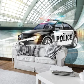 Fototapet - Mașina de poliție (152,5x104 cm), în 8 de alte dimensiuni noi