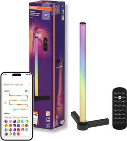 Osram - Lampă de masă LED RGBW dimmabilă SMART+ MAGIC LED/7,5W/230V neagră Wi-Fi + telecomandă