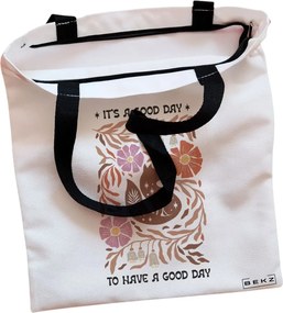 Sacosa de Panza pentru Cumparaturi, Geanta Tote, Boho Style 5, Cu fermoar, 38x34.5 cm, Alba, BEKZ®