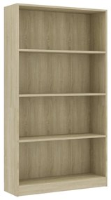 800912 vidaXL Bibliotecă 4 rafturi stejar sonoma 80x24x142 cm lemn prelucrat