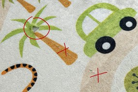 BAMBINO 1165 covor lavabil Grădină zoologică pentru copii anti-alunecare bej - SECUNDAR-COTATI PRODUSUL