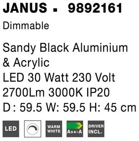 Lustra LED dimabila design modern decorativ JANUS 59cm