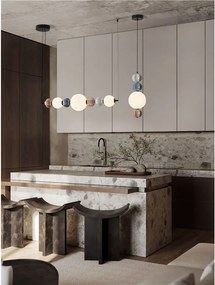 Pendul, Lustra LED cu ceramica multicolora DAZZ