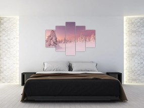 Tablou - Copaci sub așternut de zăpadă (150x105 cm)