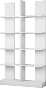 Biblioteca IKIZ, alb, PAL melaminat, 100x26x187 cm