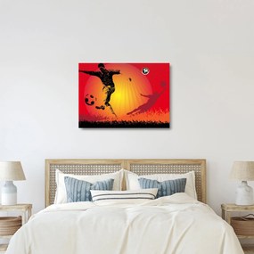 Tablou pe sticlă - Fotbal (70x50 cm)