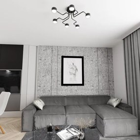 Lustră pe tijă KURAGE 6xGX53/12W/230V negru