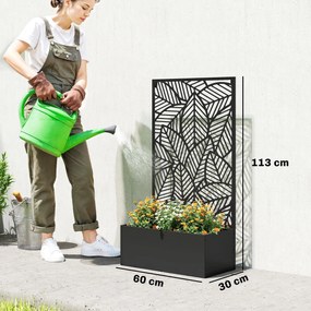 Outsunny Pat înălțat din metal cu spalier pentru plante cățărătoare, independent sau pentru montare pe perete | Aosom Romania