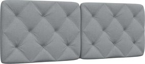 vidaXL Pernă tăblie de pat, gri deschis, 120 cm, material textil