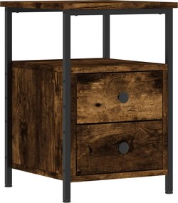 vidaXL Noptieră, stejar fumuriu, 34x35,5x50 cm, lemn compozit