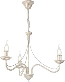 Lustră pe lanț ANTON 3xE14/60W/230V patină albă