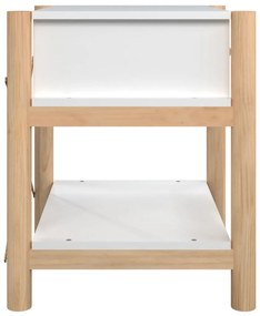 Noptiere, 2 buc., alb, 42x38x45 cm, lemn prelucrat 2, Alb