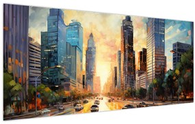 Tablou - Pictura orașului (120x50 cm)