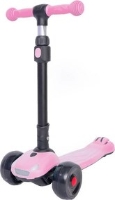 Trotineta copii cu roti luminoase din silicon NOVOKIDS™ Furious , cu melodii si lumini, 3 roti,pliabila, maner reglabil pe inaltime,maxim 50 kg,