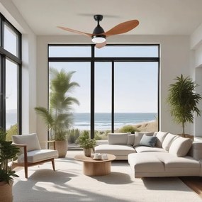 ZEVENTI - Ventilator de tavan LED MURO, 18 W, 230 V, Wi‑Fi Tuya, cu telecomandă