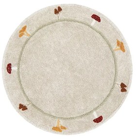Covor pentru copii bej lavabil/țesut manual din bumbac ø140 cm Chanterelle – Lorena Canals