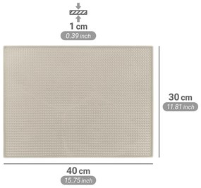 Scurgător de vase bej din cauciuc 40x30 cm Maxi – Wenko