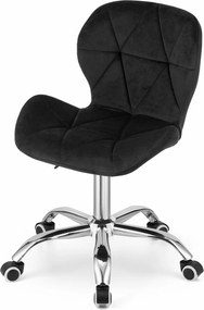 OFERTA Scaun de birou negru AVOLA VELVET II. calitate