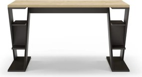 Birou cu blat cu aspect de lemn de stejar 60x137 cm Butterfly – Marckeric