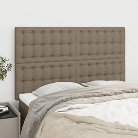vidaXL Tăblii de pat, 4 buc, gri taupe, 72x5x78/88 cm, textil