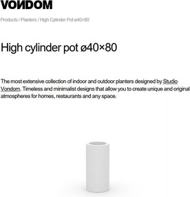 Ghiveci plante design decorativ modern exterior / interior CYLINDER POT 40x80cm