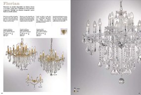 Candelabru 12 brate cristal Venezian FLORIAN SP12 ORO 035611