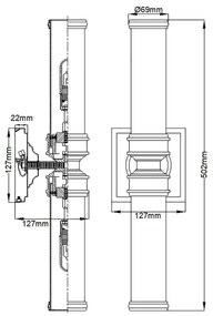 Aplică LED pentru baie PAYNE 2xG9/3W/230V IP44 Elstead FE-PAYNE2-BATH