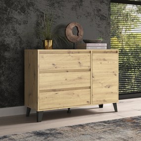 Comoda BOGAN 1D3S, stejar artisan