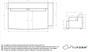 Modul pentru canapea bej (cu colț pe partea dreaptă) Flex Felix – Miuform