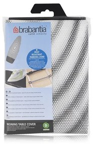 Husa pentru masa de calcat Brabantia D 90300168, 135x45 cm, 2 mm, Zona de calcat rezistenta la caldura, Gri inchis/Alb