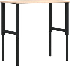 vidaXL Banc lucru 100x60x(71,5-98) cm lemn masiv stejar dreptunghiular