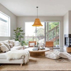 Lustră pe cablu Immax 08273L NATURALEZA 1xE27/40W/230V d. 45 cm ratan