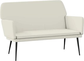 vidaXL Bancă, crem, 108x79x79 cm, catifea