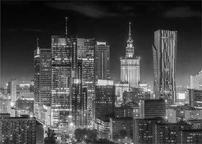 Tablou pe sticlă - Alb și negru New York (70x50 cm)