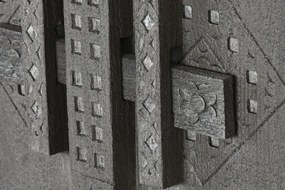 Dulap, gri, din lemn masiv sculptat, Mystic