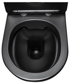 Toaletă fără ramă Milos BLM, montată pe perete