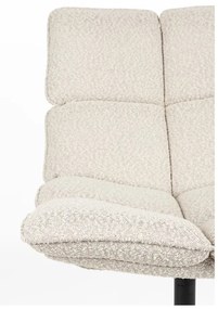 Fotoliu crem pivotant cu tapițerie din țesătură bouclé Bros – White Label