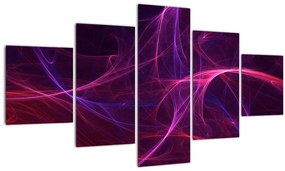 Tablou abstract cu linii curbe (125x70 cm), în 40 de alte dimensiuni noi