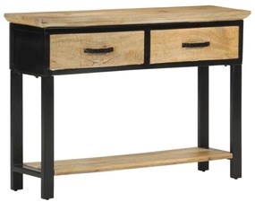 vidaXL Masă consolă, 110x30x75 cm, lemn masiv de mango brut