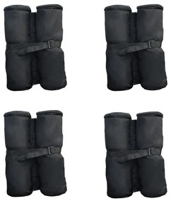 Outsunny Set de 4 Piedestale de Contragreutate pentru Stabilitatea Foișoarelor, Negru | Aosom Romania