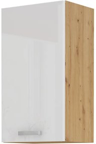Dulap superior de bucătărie Arryn 40 G-72 1F (stejar artisan + alb lucios). 1024685