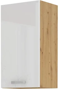 Dulap superior de bucătărie Arryn 40 G-72 1F (stejar artisan + alb lucios). 1024685
