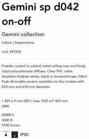 Lustra LED suspendata design circular GEMINI SP D042 NERO