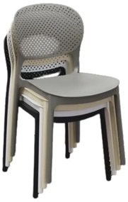 SCAUN PERLA -POLIPROPILENA-HORECA - NEGRU