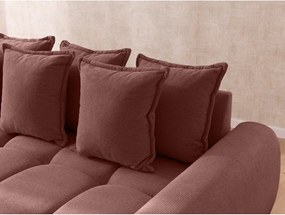 Colțar teracotă (cu colț pe partea dreaptă/cu șezlong) Albane – Ropez