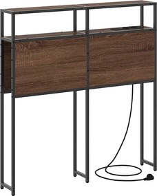 vidaXL Tăblie de depozitare cu raft Stejar brun 90 cm Lemn compozit