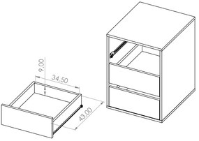 Zondo Container pentru dulapul de haine Bonaparte SZ120-220 Bonaparte K (Alb). 1051446