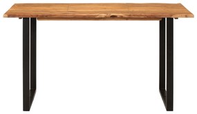 286474 vidaXL Masă de bucătărie, 140 x 70 x 76 cm, lemn masiv de acacia